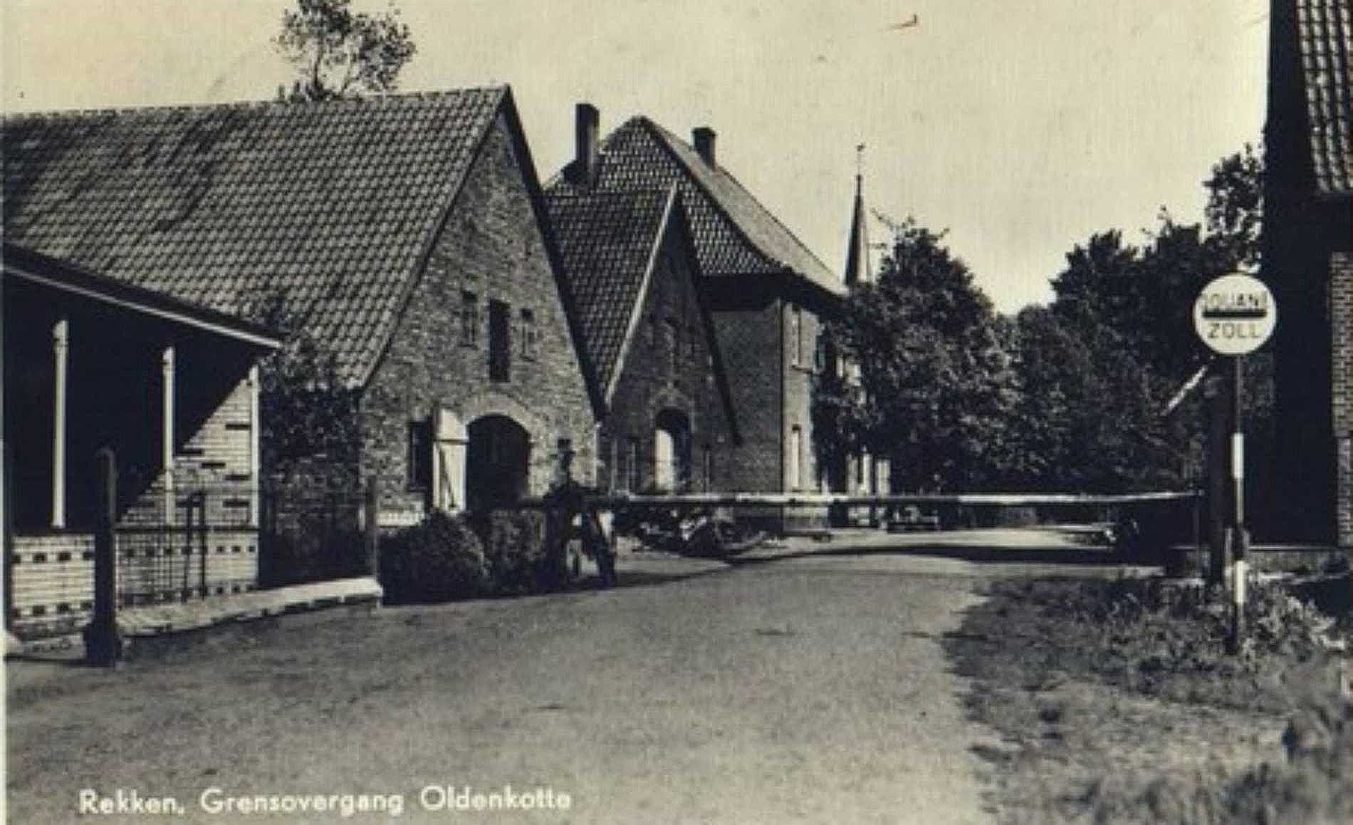 Grensovergang in Rekken ca. 1917